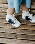 Albert Saddle - White/Navy