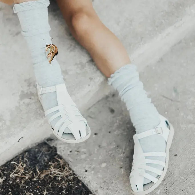 Audrey Fisherman Sandal - White – Zimmerman Shoes