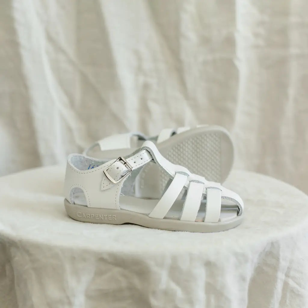Audrey Fisherman Sandal - White – Zimmerman Shoes