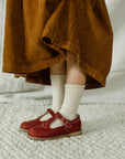 children's t-strap shoe in rust sizes 5-12