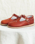children's t-strap shoe in rust sizes 5-12