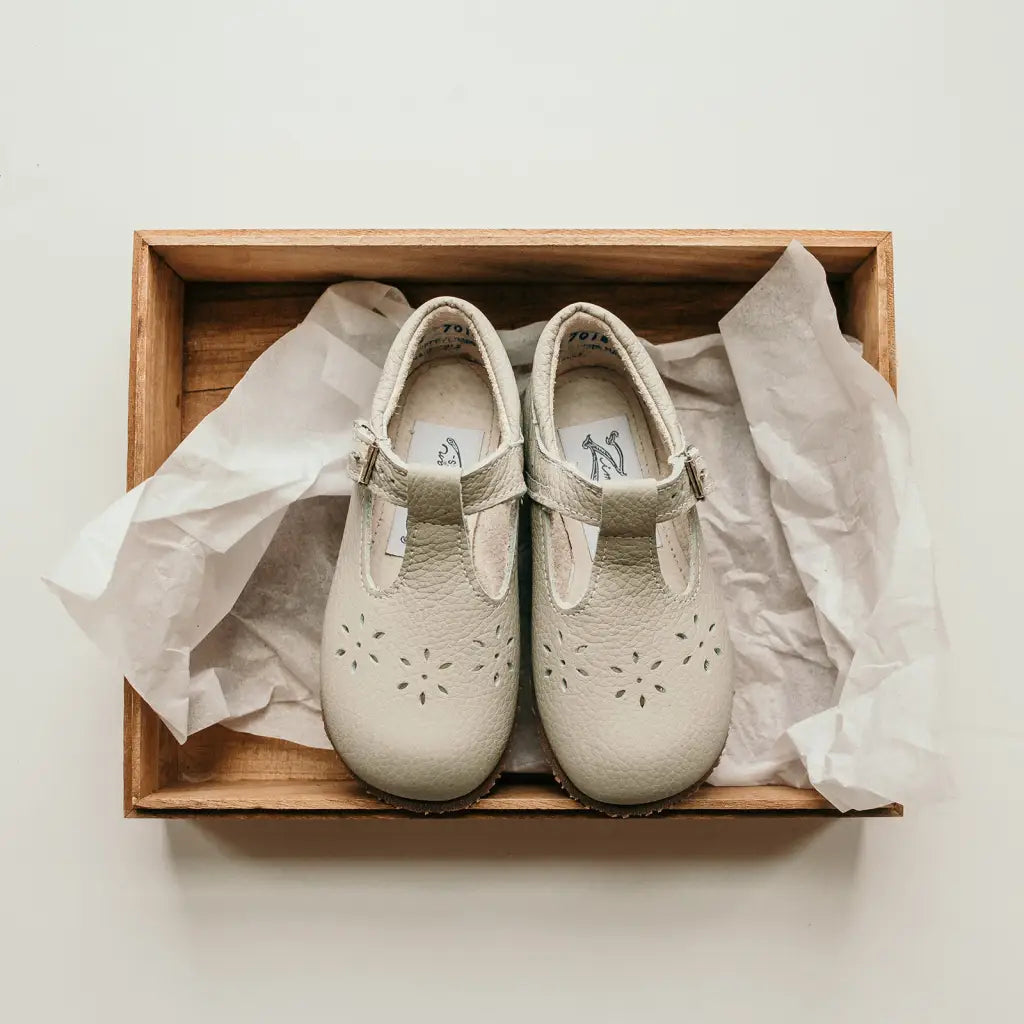Flora T - Strap - Dove Grey t - straps