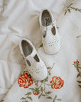 Flora T - Strap - Ivory Pebble t - straps