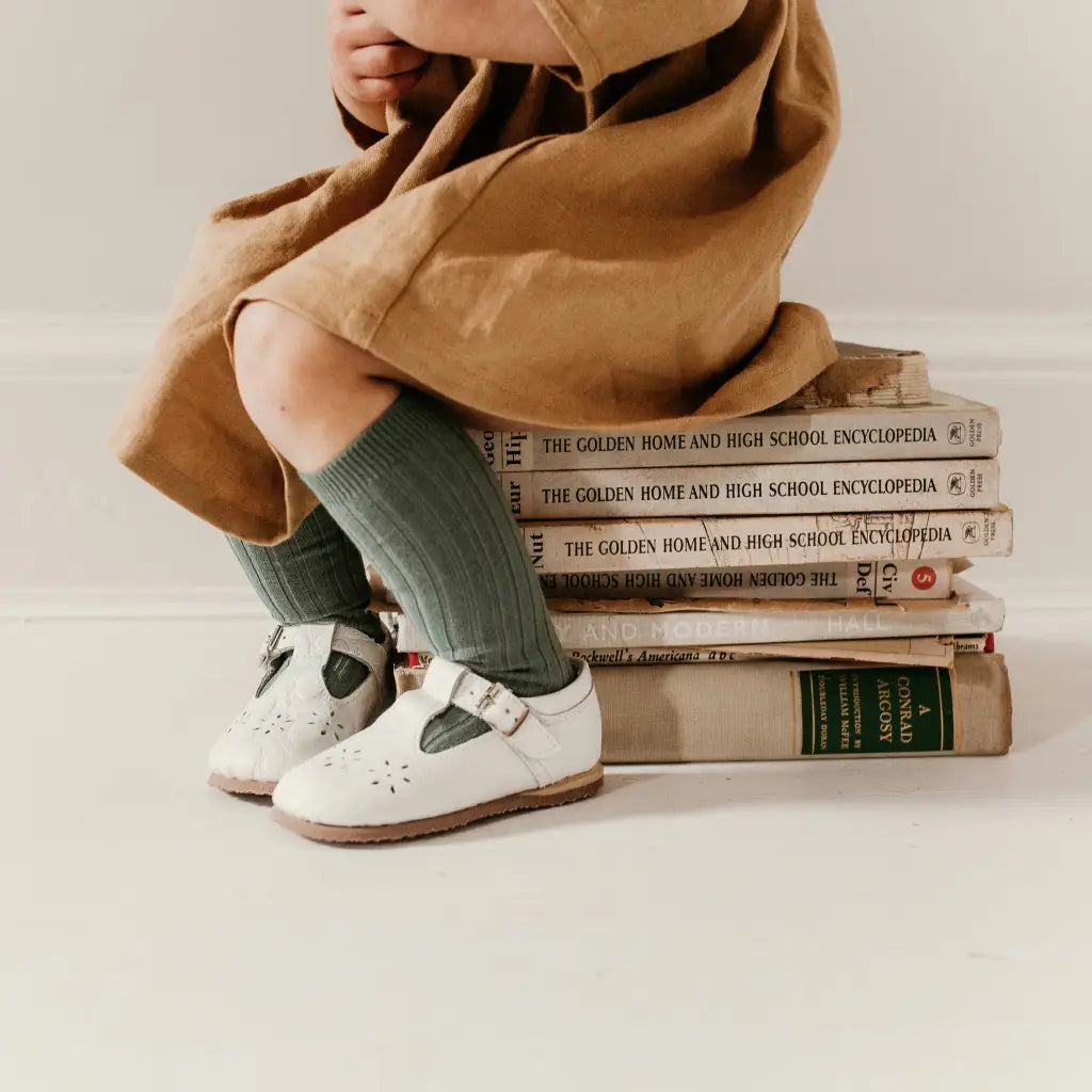 Flora T - Strap - Ivory Pebble t - straps