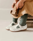 Flora T - Strap - Ivory Pebble t - straps