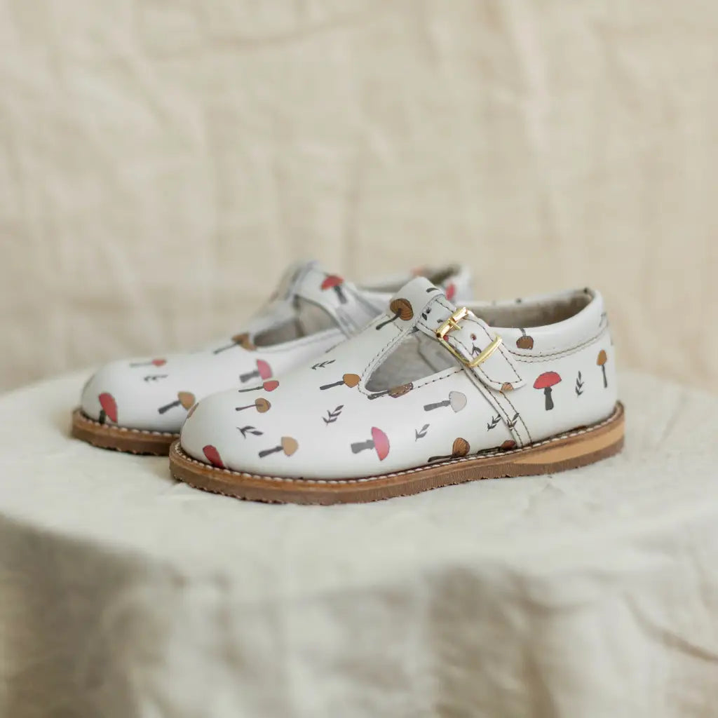 Flora T-Strap - Mushroom – Zimmerman Shoes