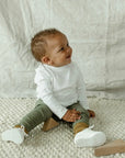 white leather oxfords, white laces, white sole. sizes 1-6