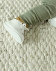 white leather oxfords, white laces, white sole. sizes 1-6
