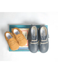 tan leather baby moc boots