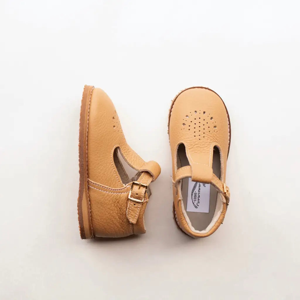 Greta T - Strap - Camel Dress Shoe
