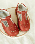 children's t-strap shoe in rust sizes 2-7