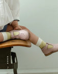 greta leather t-strap in color peony