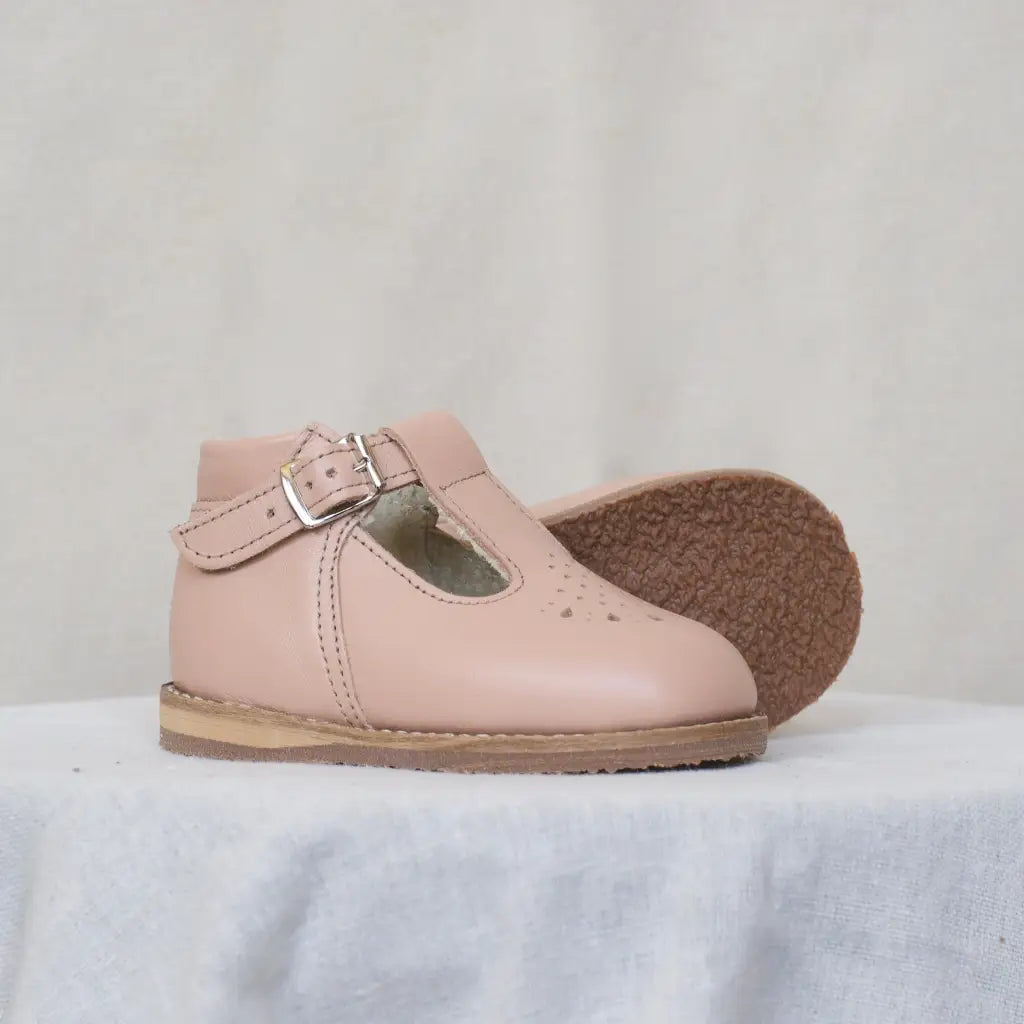 Greta T - Strap - Pink Shell Dress Shoe