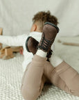 children's high top boot in brown sizes 5-12