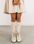 milo leather boot in color fog