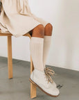 milo leather boot in color fog