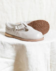 miriam leather t-strap in color sand