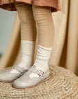 miriam leather t-strap in color sand