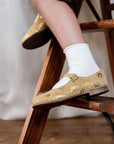 Riley Mary Jane - Gold Glitter