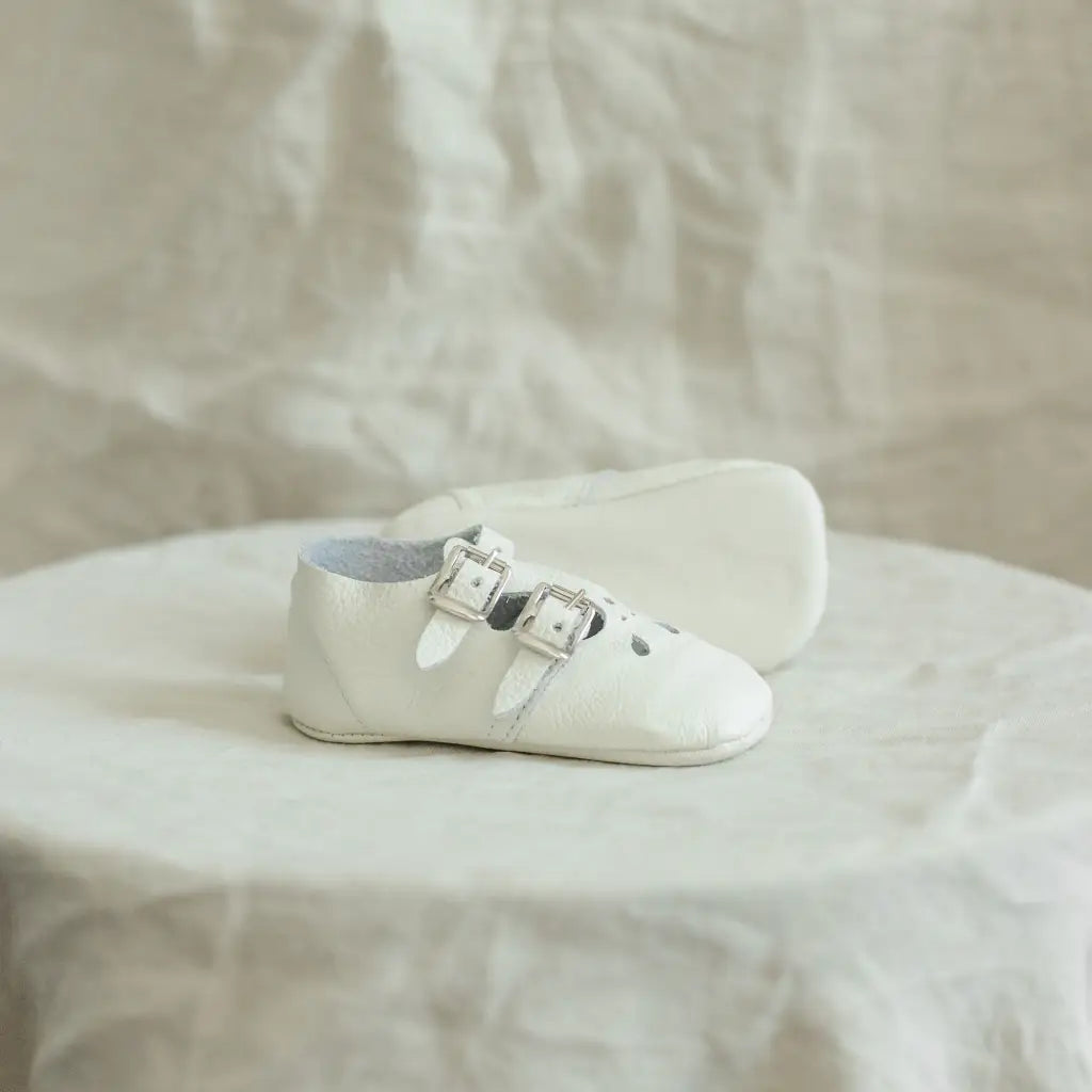 Soft Soled Double T - Strap - Ivory