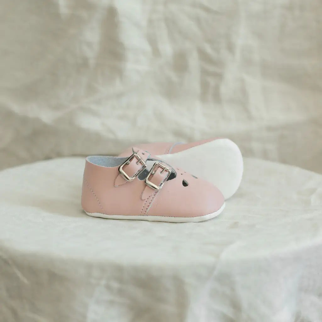 Soft Soled Double T - Strap - Pink