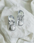 Soft Soled Double T - Strap - Silver