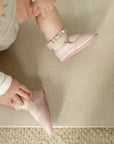 soft soled mary jane in color peony