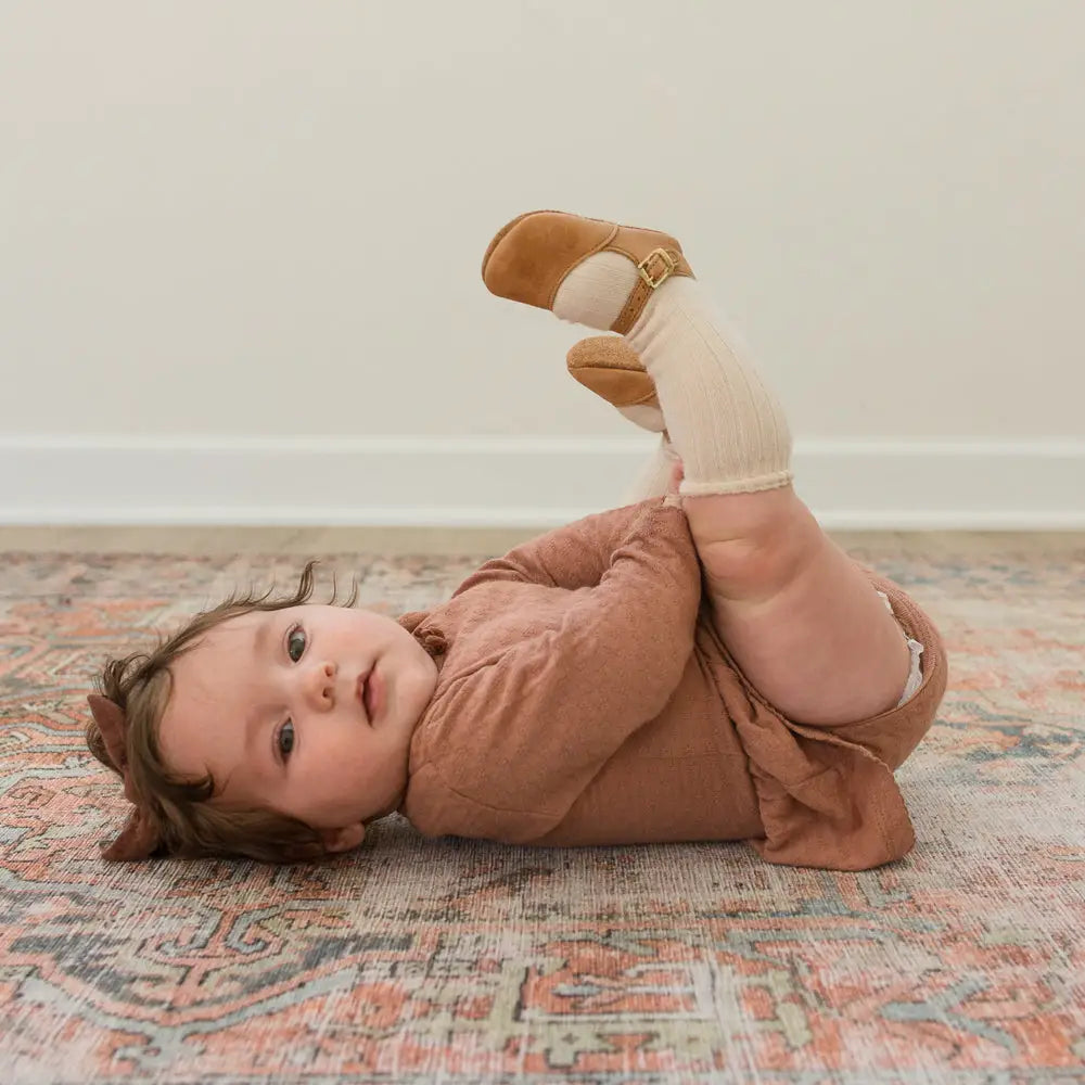 Soft Soled Mary Jane - Tan Shoes