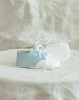 Soft Soled Oxford - White/Light Blue