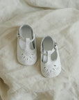 Soft Soled T - Strap - White