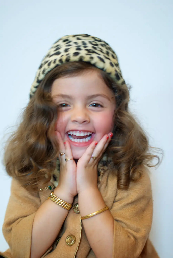 vintage style little girl with jewelry