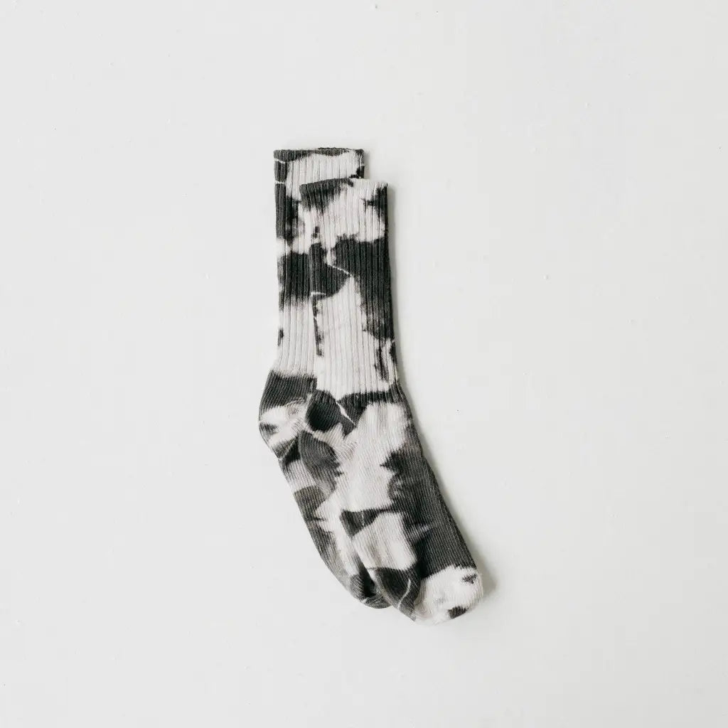 Charcoal Tie Dye Socks | Kid - Teen