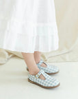 Flora T - Strap - Blue Gingham Dress Shoe