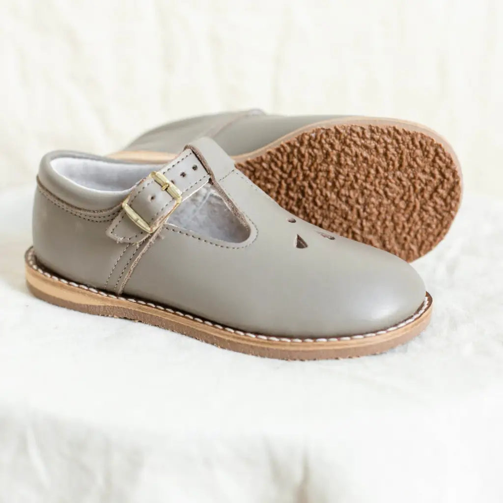children&#39;s t-strap shoe in grey sizes 5-12