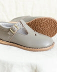 children's t-strap shoe in grey sizes 5-12