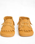tan leather baby moccasin boots