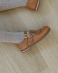 Kiltie T - Strap - Cognac Shoes