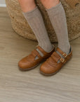 Kiltie T - Strap - Cognac Shoes