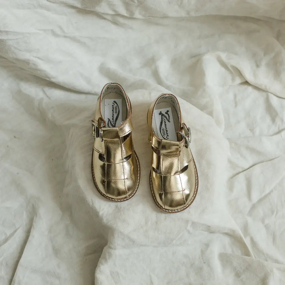 Lucy T - Strap - Gold Shoes