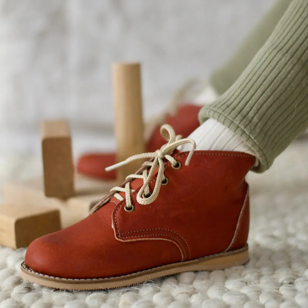 Leather boots for kids clearance