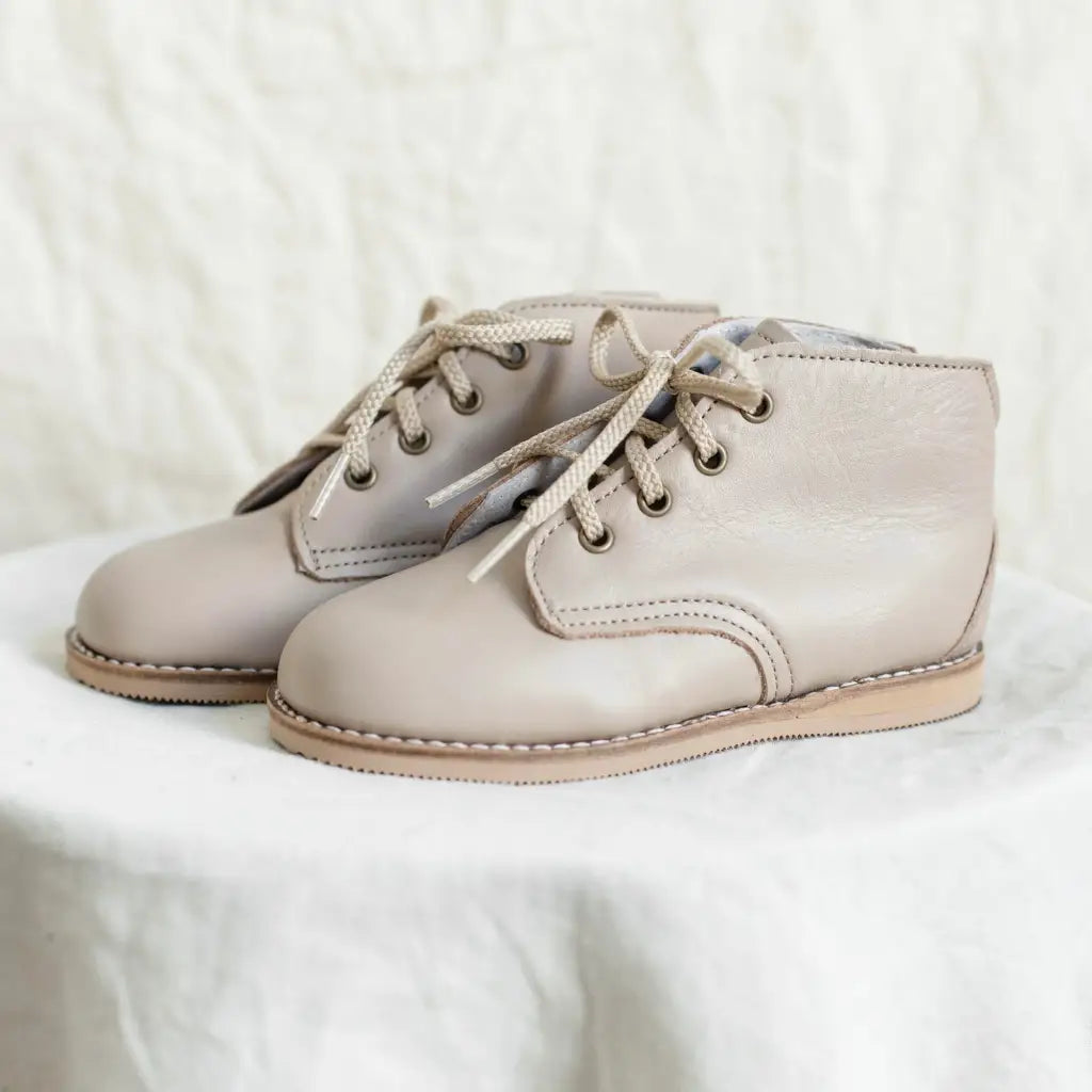 Greige Boot for Kids - Leather Boot – Zimmerman Shoes Greige Boot for Kids - Leather Boot – Zimmerman Shoes
