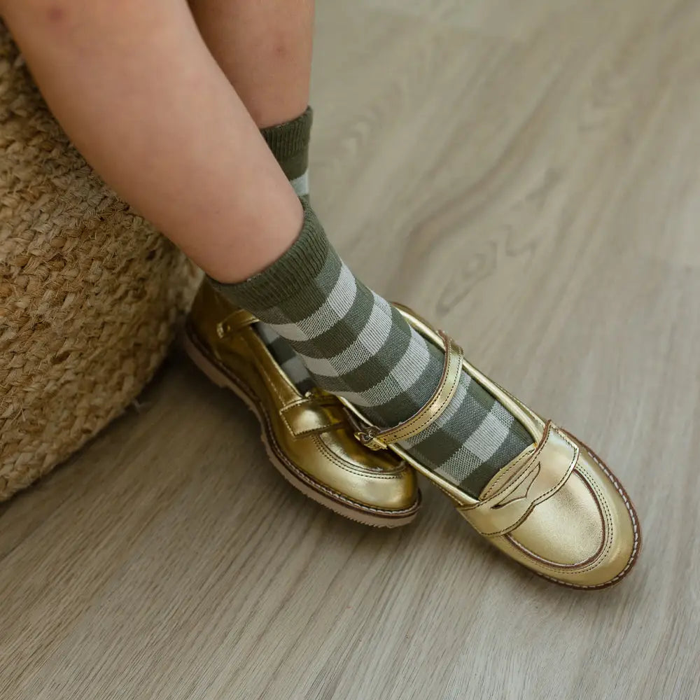 Penny Loafer - Gold Shoes