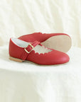 Scalloped Mary Jane - Burgundy jane’s