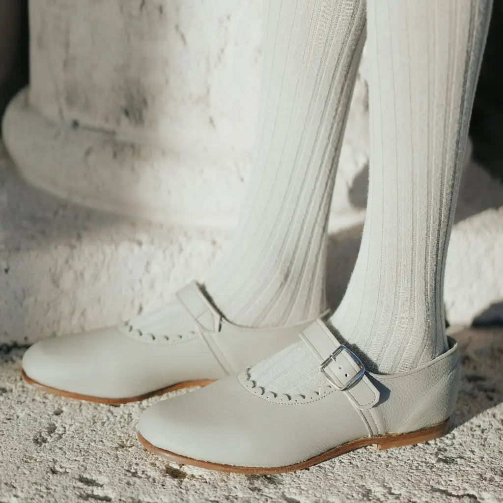 Scalloped Mary Jane - Dark Grey jane’s