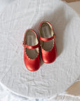 Scalloped Mary Jane - Red Metallic - mary jane’s