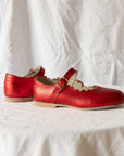 Scalloped Mary Jane - Red Metallic - mary jane’s