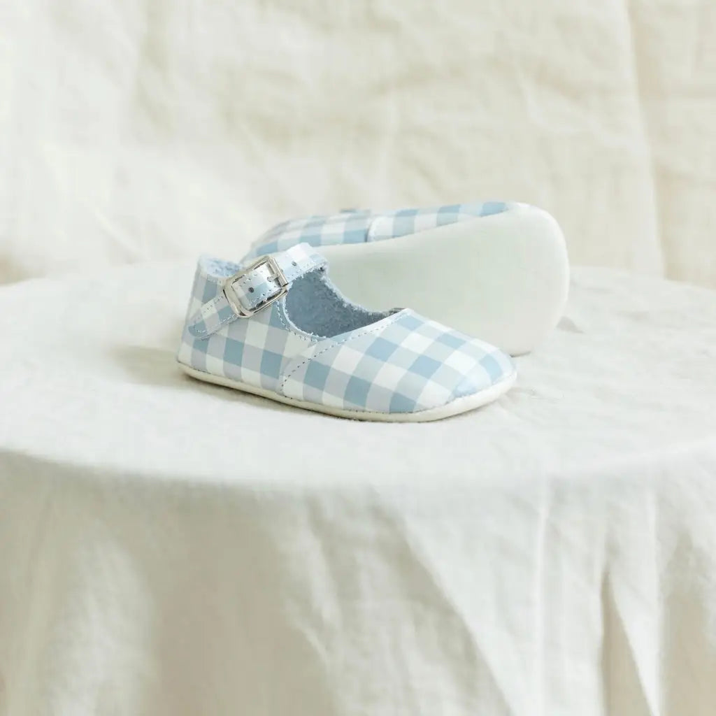 Soft Soled Mary Jane - Blue Gingham jane’s