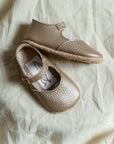soft soled shoe in gold sizes 0-3