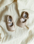 soft soled shoe in gold sizes 0-3