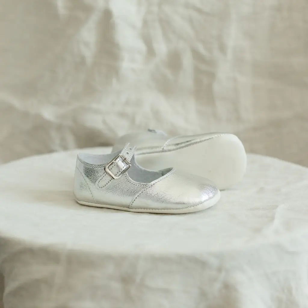 Soft Soled Mary Jane - Silver